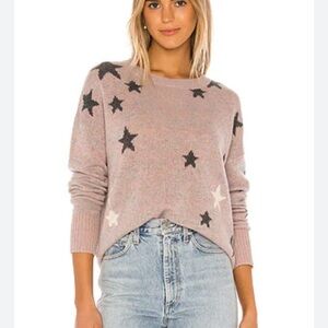 360 Cashmere Michelle Star Pullover Crewneck Sweater Small